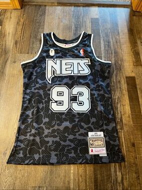Mitchell & Ness Black Camo Brooklyn Nets 93 Jersey